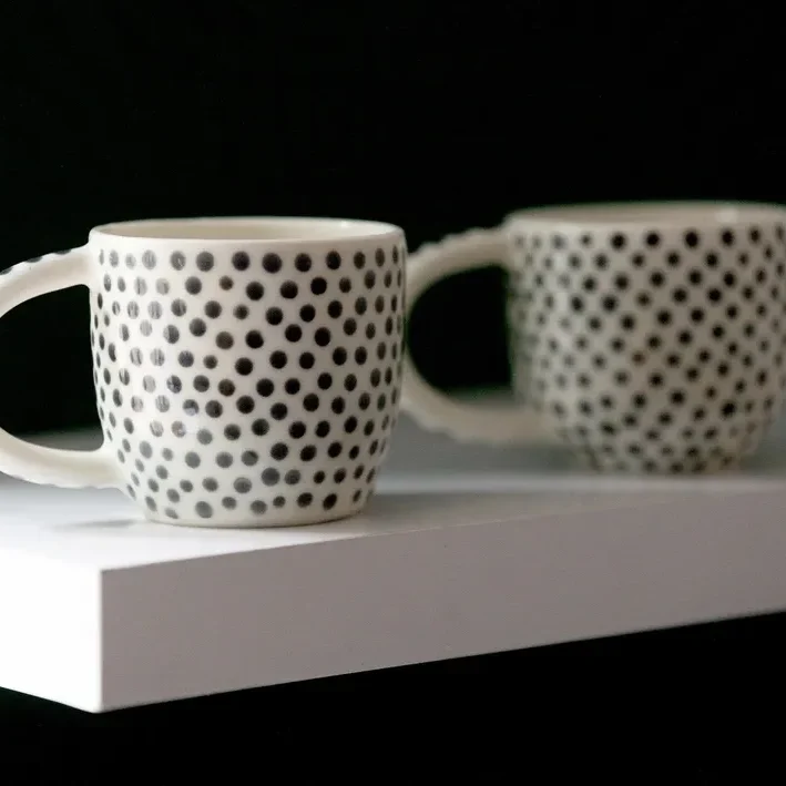 Porcelain Spotty Mugs