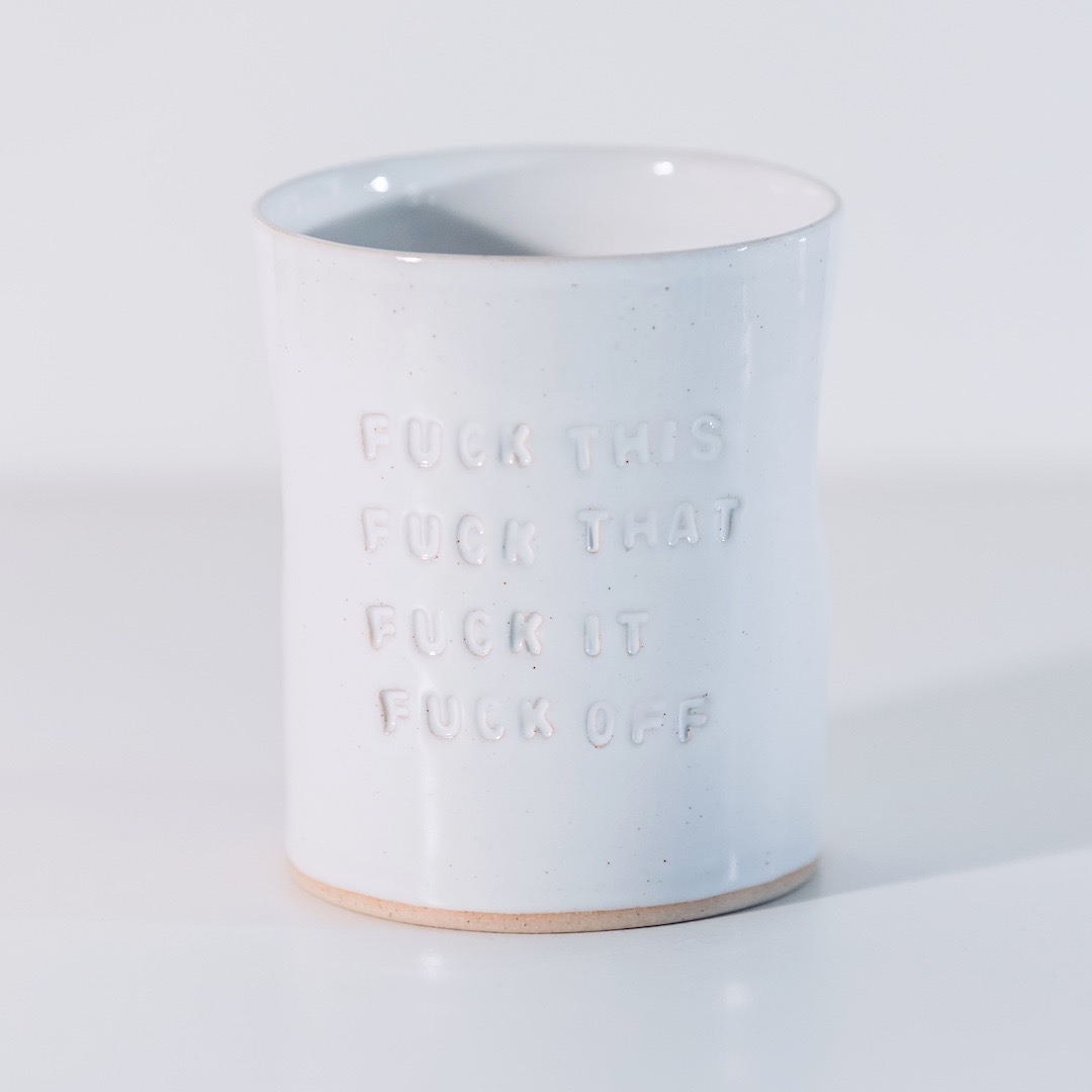 rude handmade mug gift