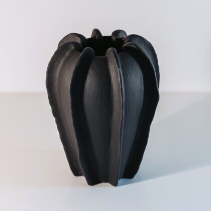 handmade ceramic black vase