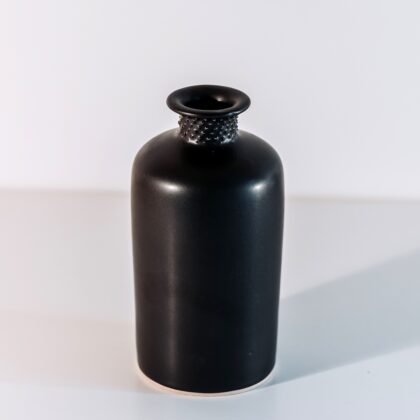 handmade ceramic vase black